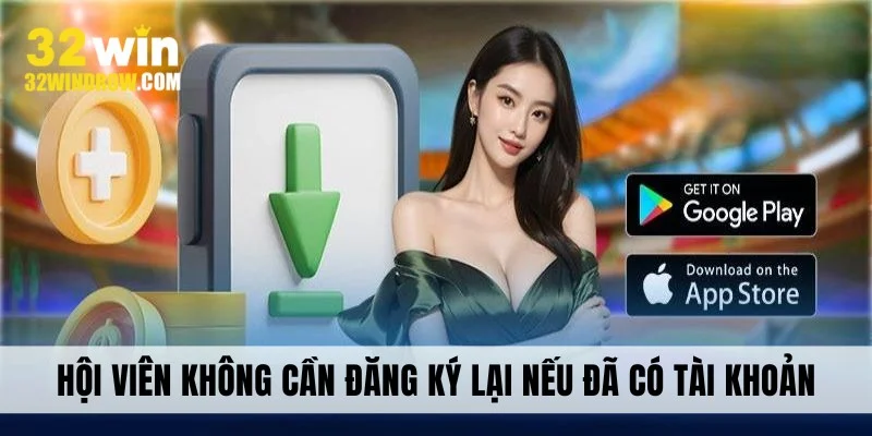 Hội viên không cần đăng ký lại nếu đã có tài khoản