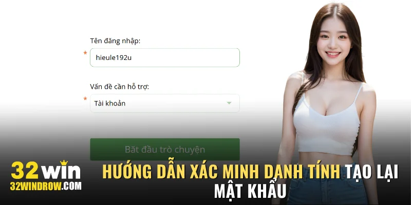 Hướng dẫn xác minh danh tính tạo lại mật khẩu