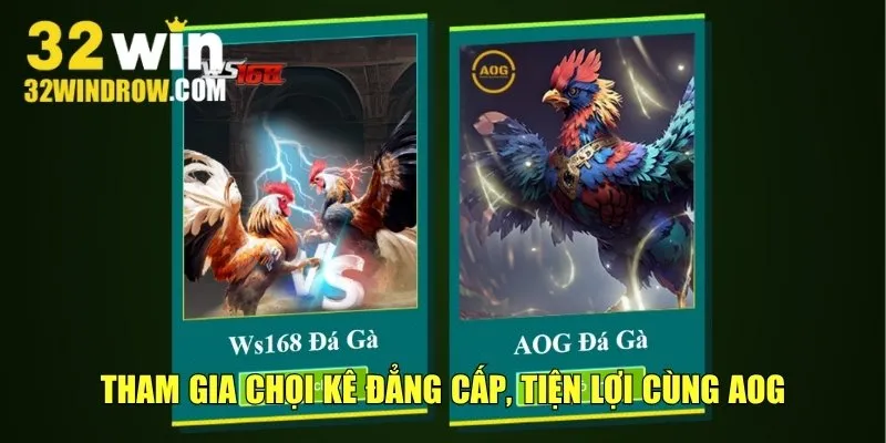 Tham gia chọi kê đẳng cấp, tiện lợi cùng AOG