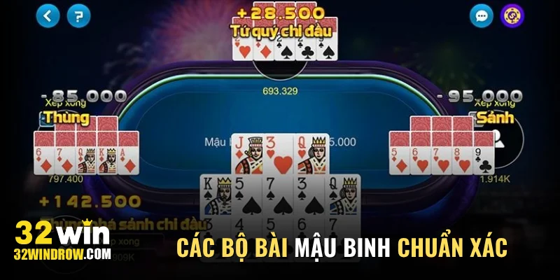 Tổng hợp các bộ bài Mậu Binh chuẩn xác